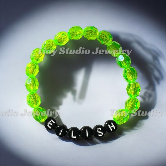 Handmade Jewelry - Billie Eilish Neon Green Beaded Bracelet
